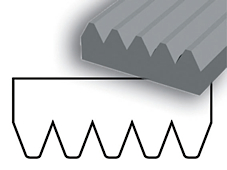 What a normal modern washing machine drive belt looks like